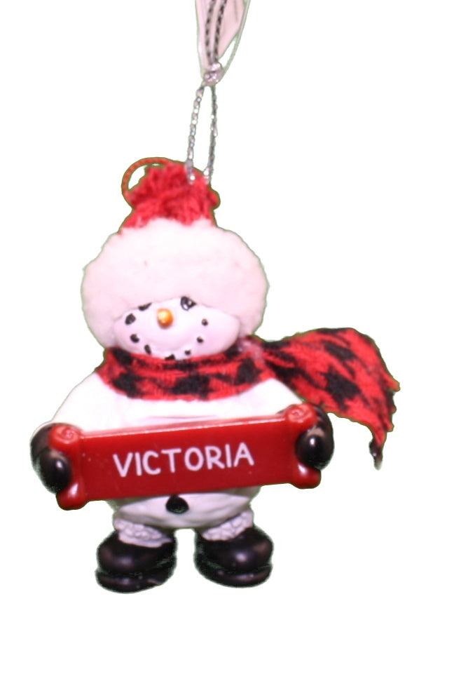 Cozy Snowman Ornament (Letters S - Z) -