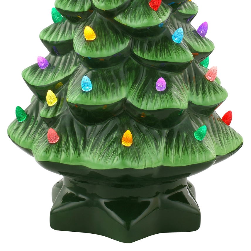 Ceramic Christmas Tree - Green - 14 inch