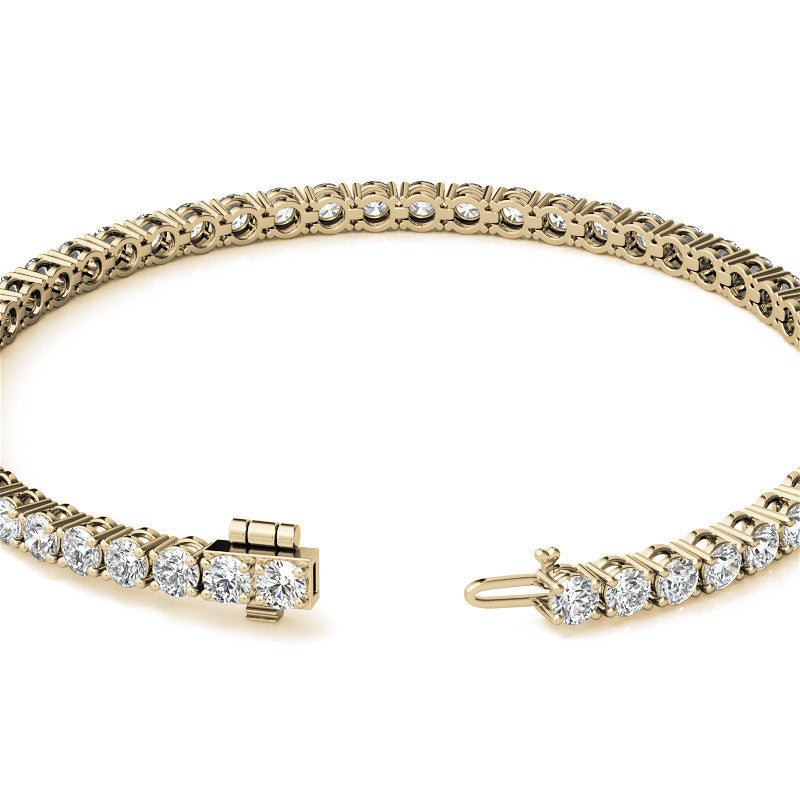 2CTW Created Moissanite Tennis Bracelet - Sterling Silver, 7" Length, White or 14K Gold Plated