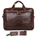Rockcow Handcrafted Top Grain Leather Briefcase Men's Business Laptop Messenger Bag Classic Shoulder Bags 7005Q