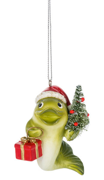 Holiday Fishermen Fish Ornament -
