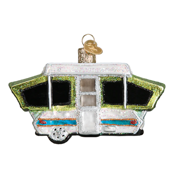 Old World Christmas Popup Tent Camper