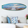 Wooden Pier Surfboard Coastal Wall Art by G. DeBrekht - Coastal Holiday Decor - 8490116HS