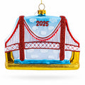 Golden Gate Bridge, San Francisco, California Glass Christmas Ornament