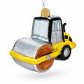 Road Roller Glass Christmas Ornament