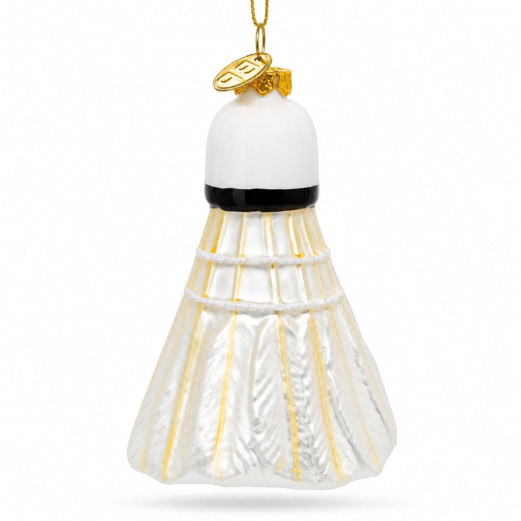 Badminton Shuttlecock Birdie Glass Christmas Ornament