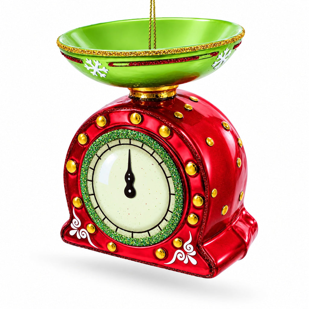 Kitchen Food Scale Glass Christmas Ornament