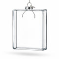 Flask Clear Glass Christmas Ornament