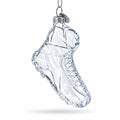 Running Shoe Clear Glass Christmas Ornament