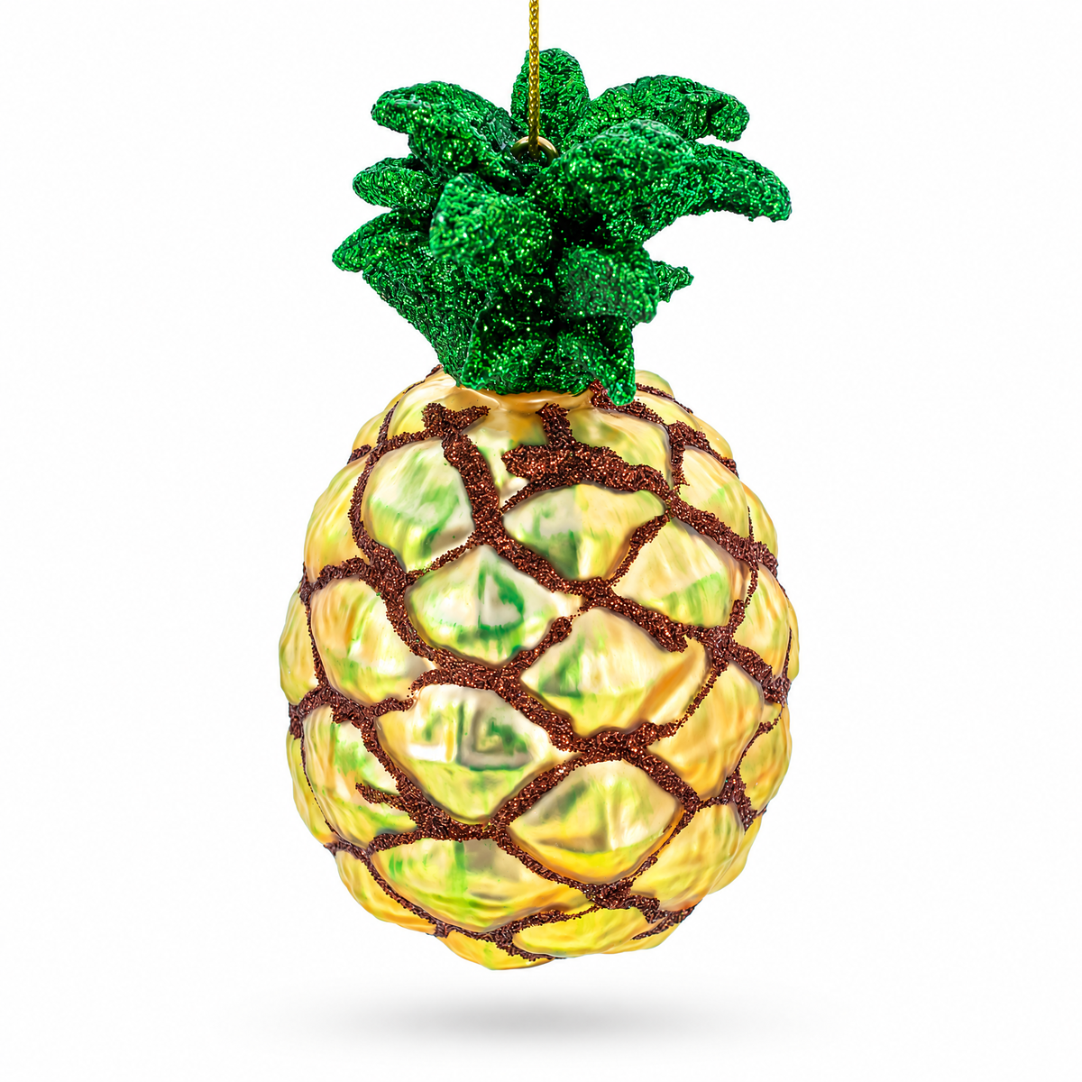 Pineapple Glass Christmas Ornament