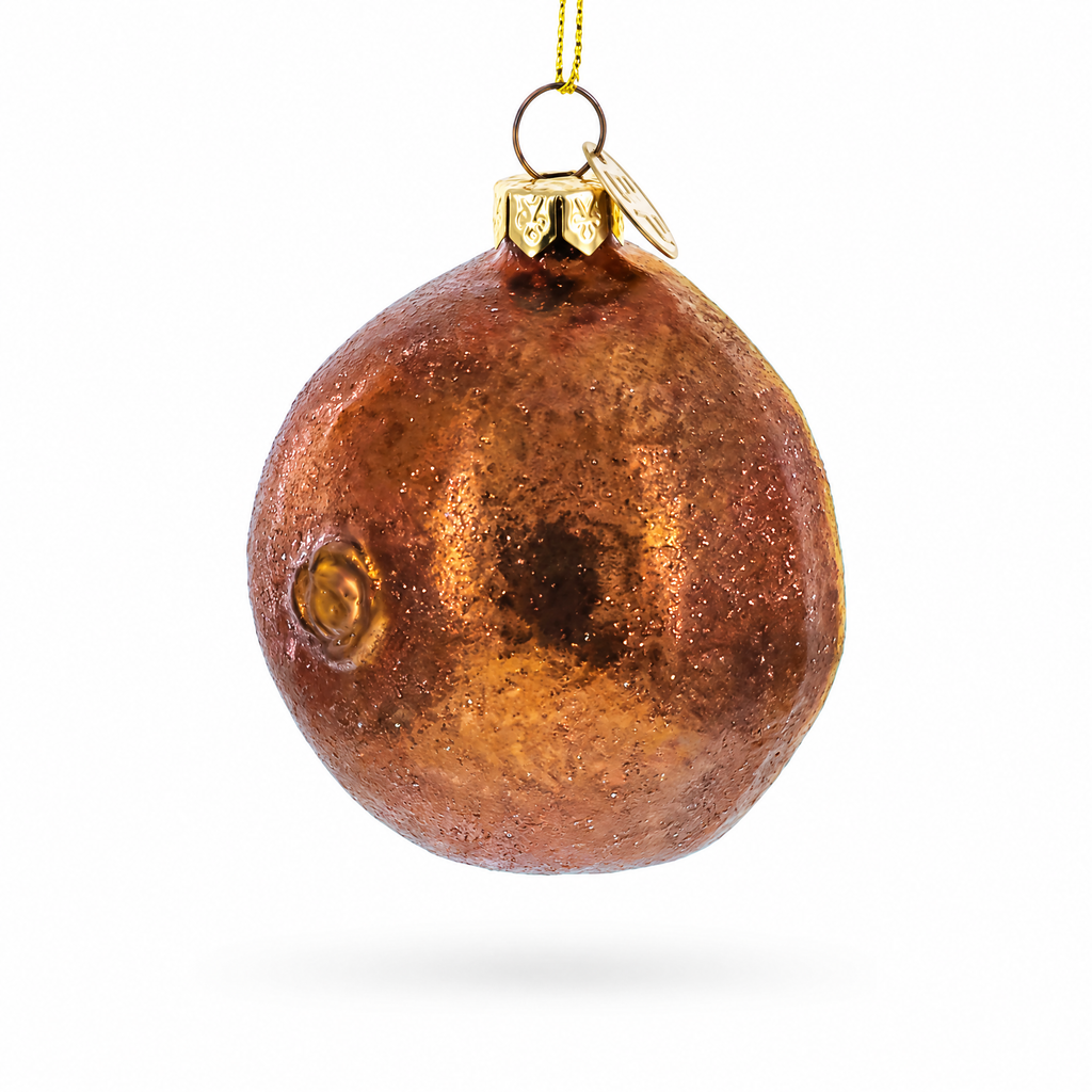 Kiwi Slice Glass Christmas Ornament