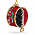 Premium Caviar Tin Glass Christmas Ornament