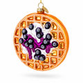 Blueberry Waffle Glass Christmas Ornament