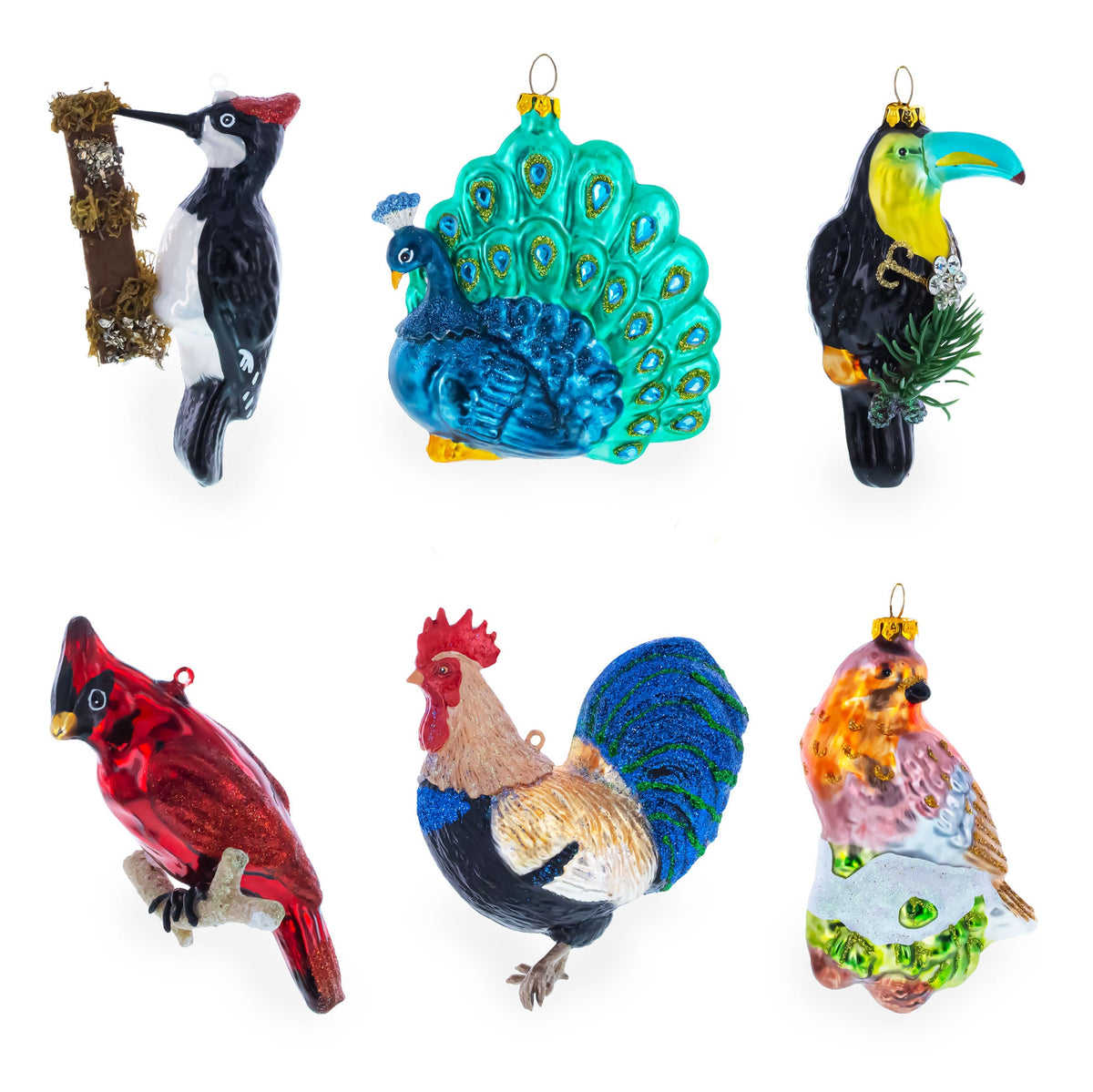 Hummingbird Glass Christmas Ornament