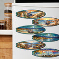 Ocean View Surfboards Decorative Eco Wood Magnets Set of 6 by G. Debrekht - Coastal Decor - 8090068G-S6