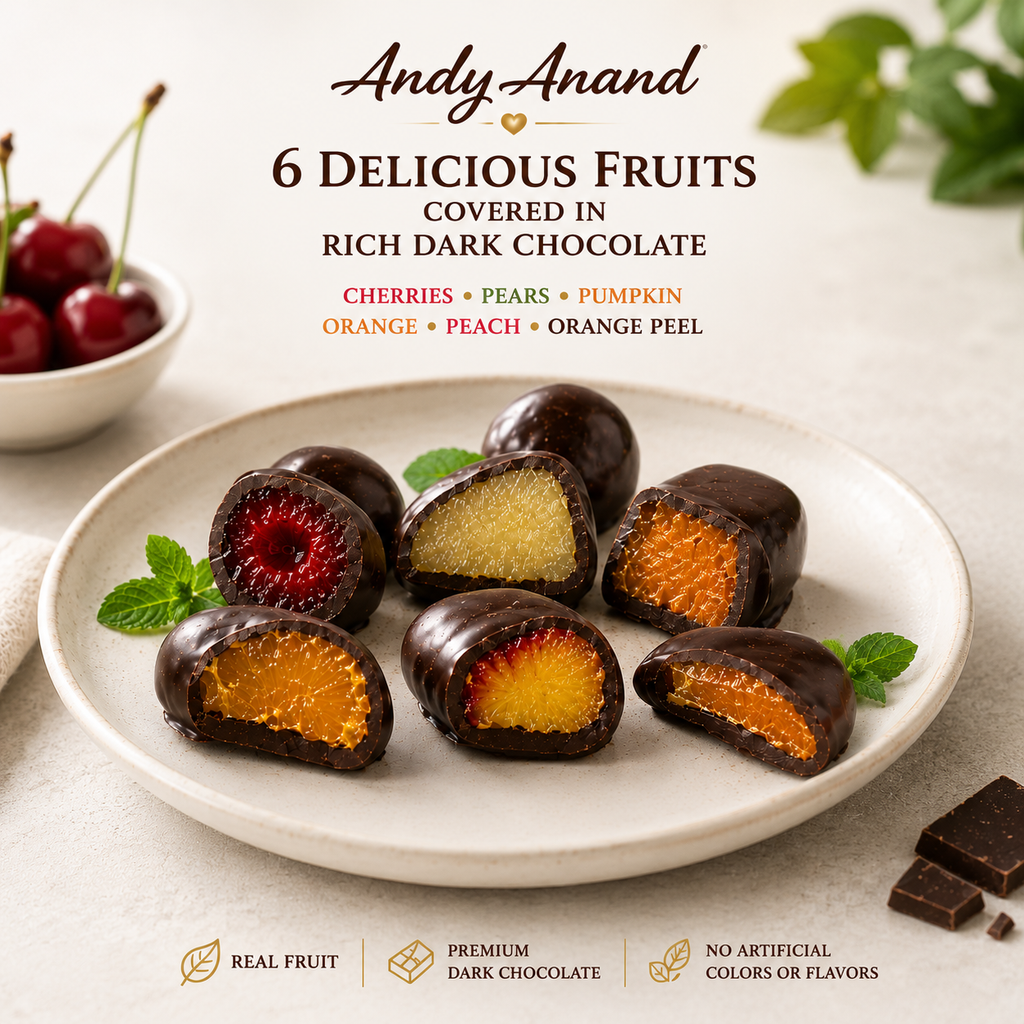 Chocolate Covered Fruits Gift Box, 20 Pieces