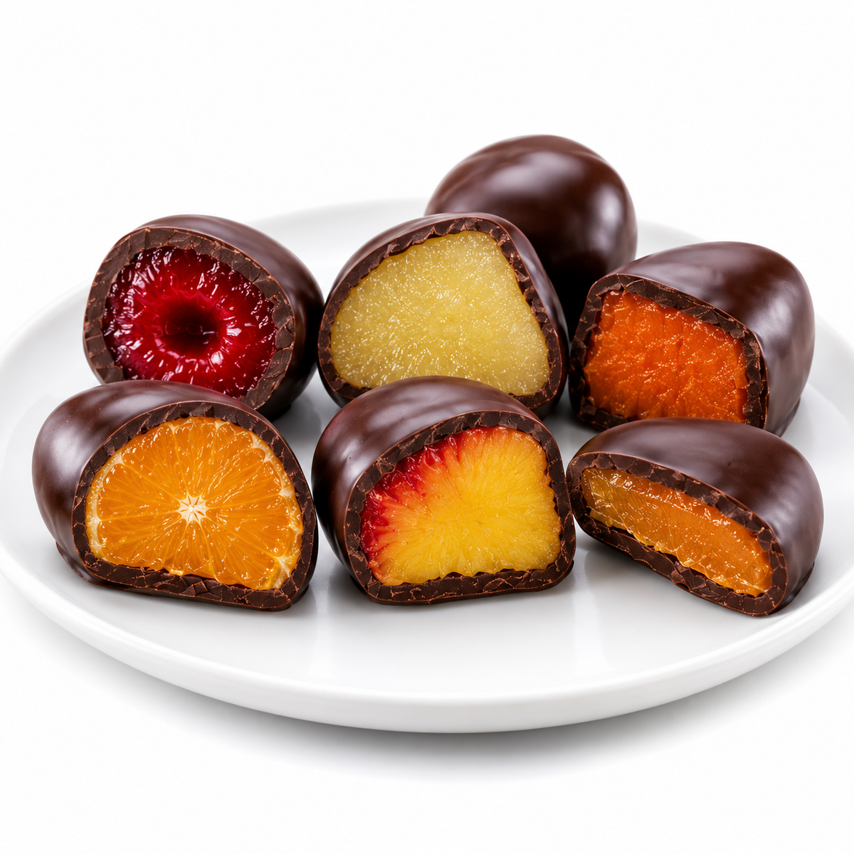 Chocolate Covered Fruits Gift Box, 20 Pieces