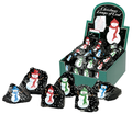 Christmas Lumps of Coal - Painted with Snowmen
