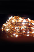 100 LED Natural Copper Fairy Plug in Lights - Warm White