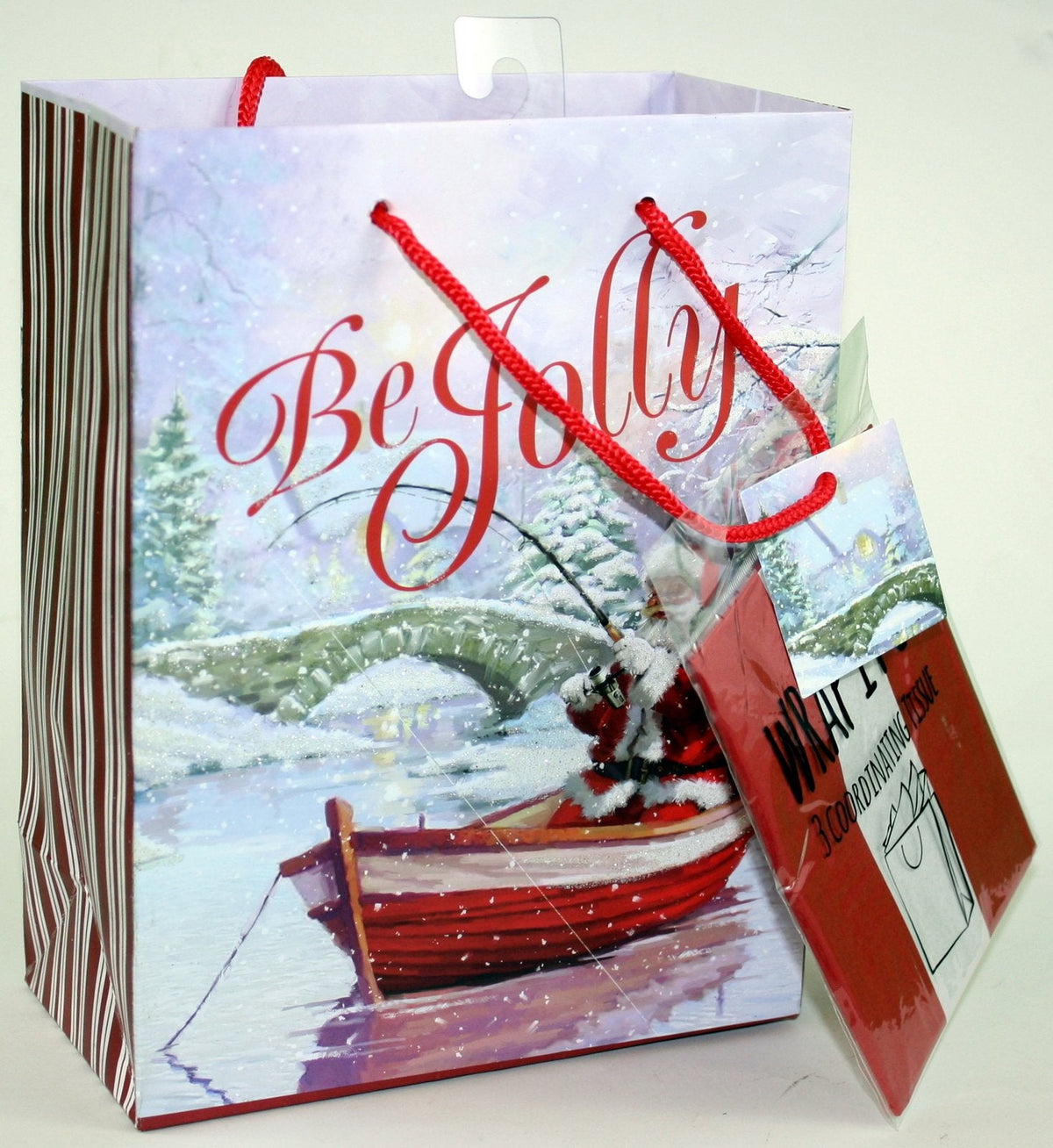 Traditional Gift Bag With Matching Tissue - Holiday Cheer Large