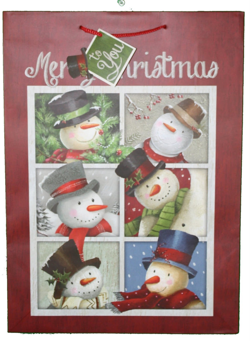 Paper Images Jumbo Gift Bag With Gift Tag - Santa