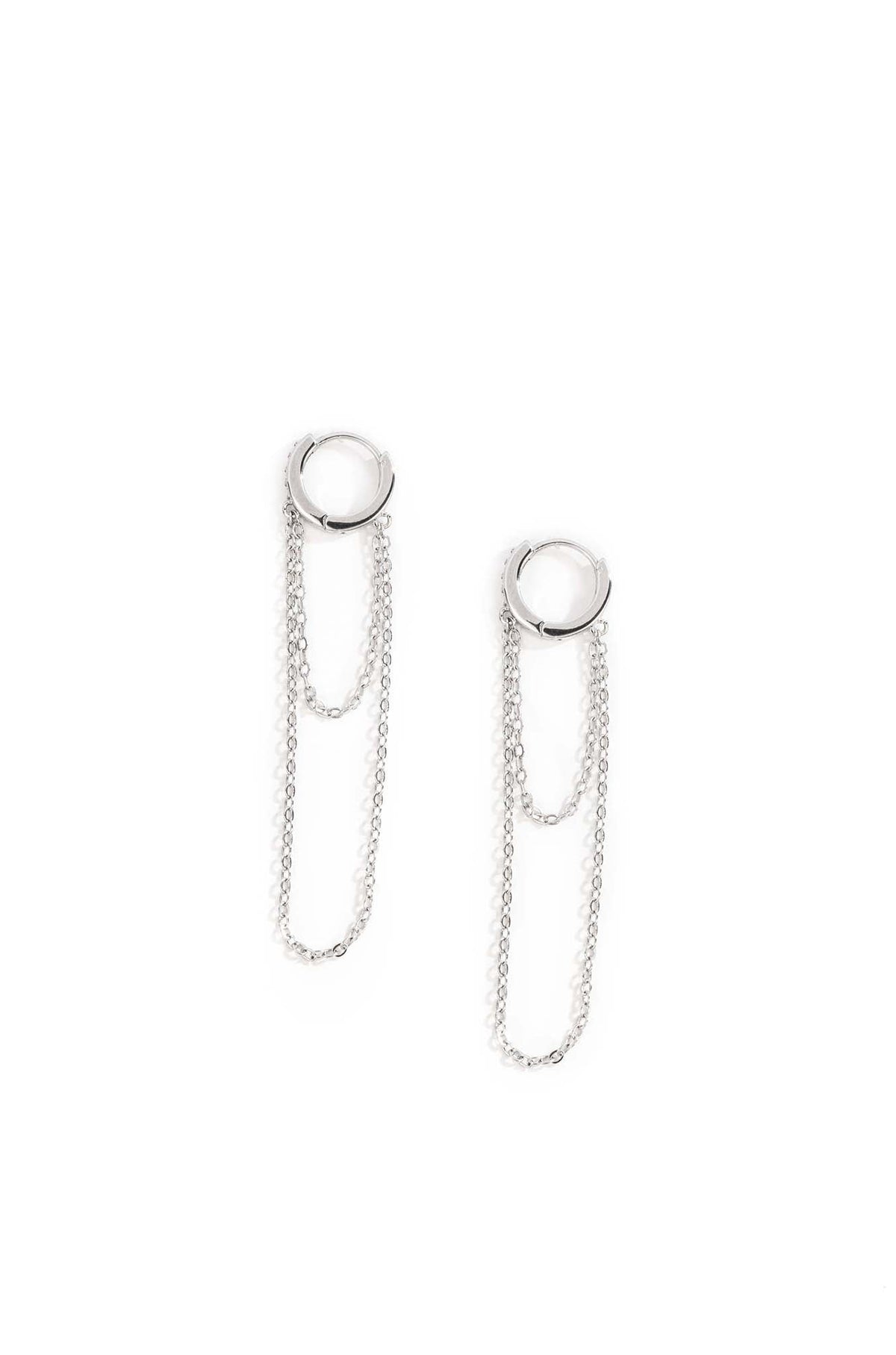 Huggie Chain Hoop Earrings