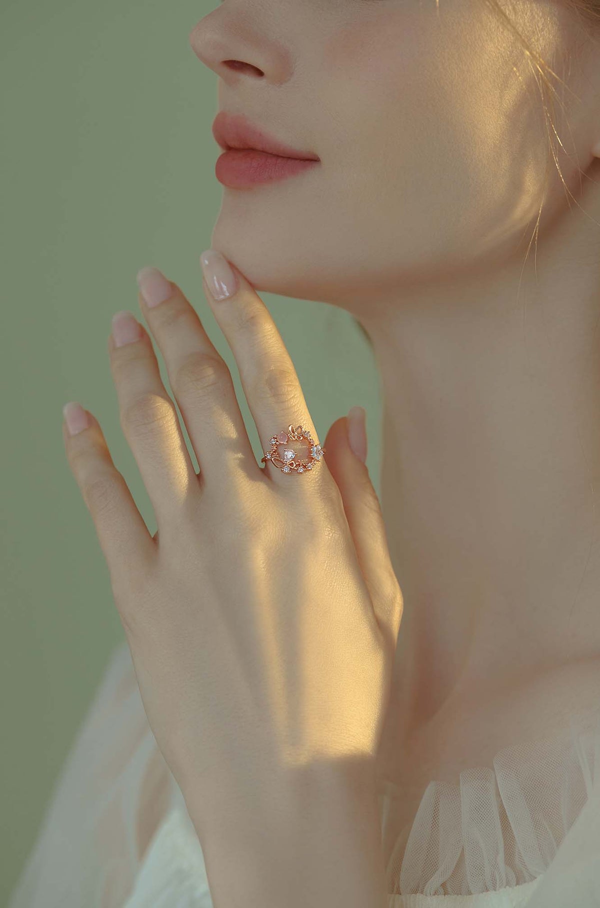 Butterfly Floral Circle Ring