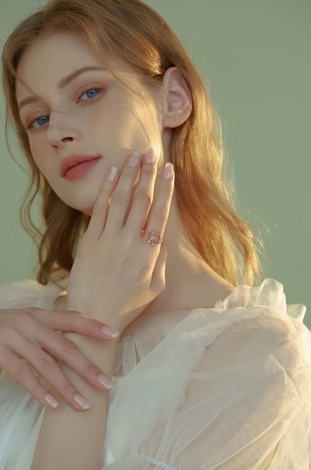 Butterfly Floral Circle Ring