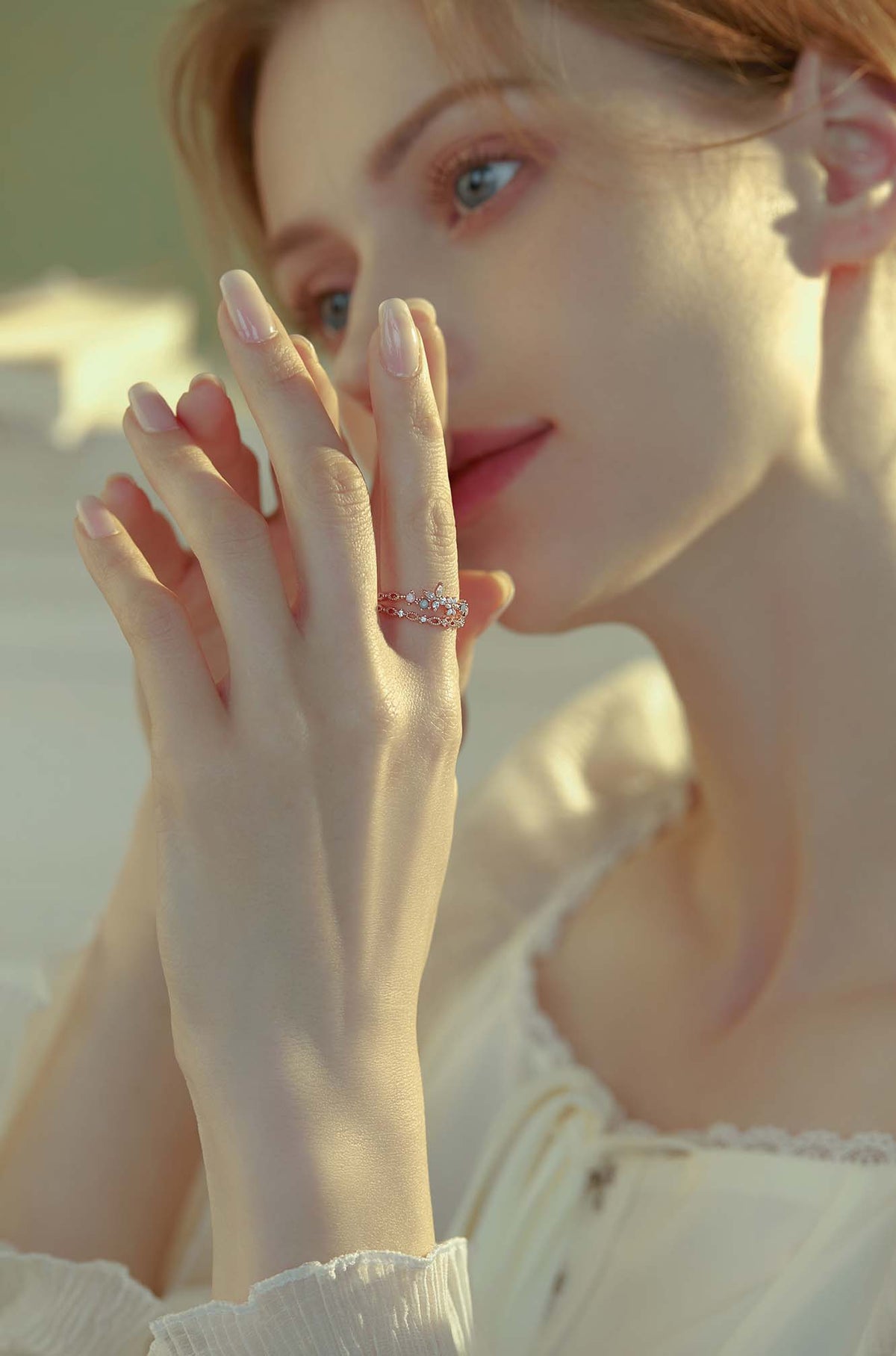 Butterfly Floral Layered Ring