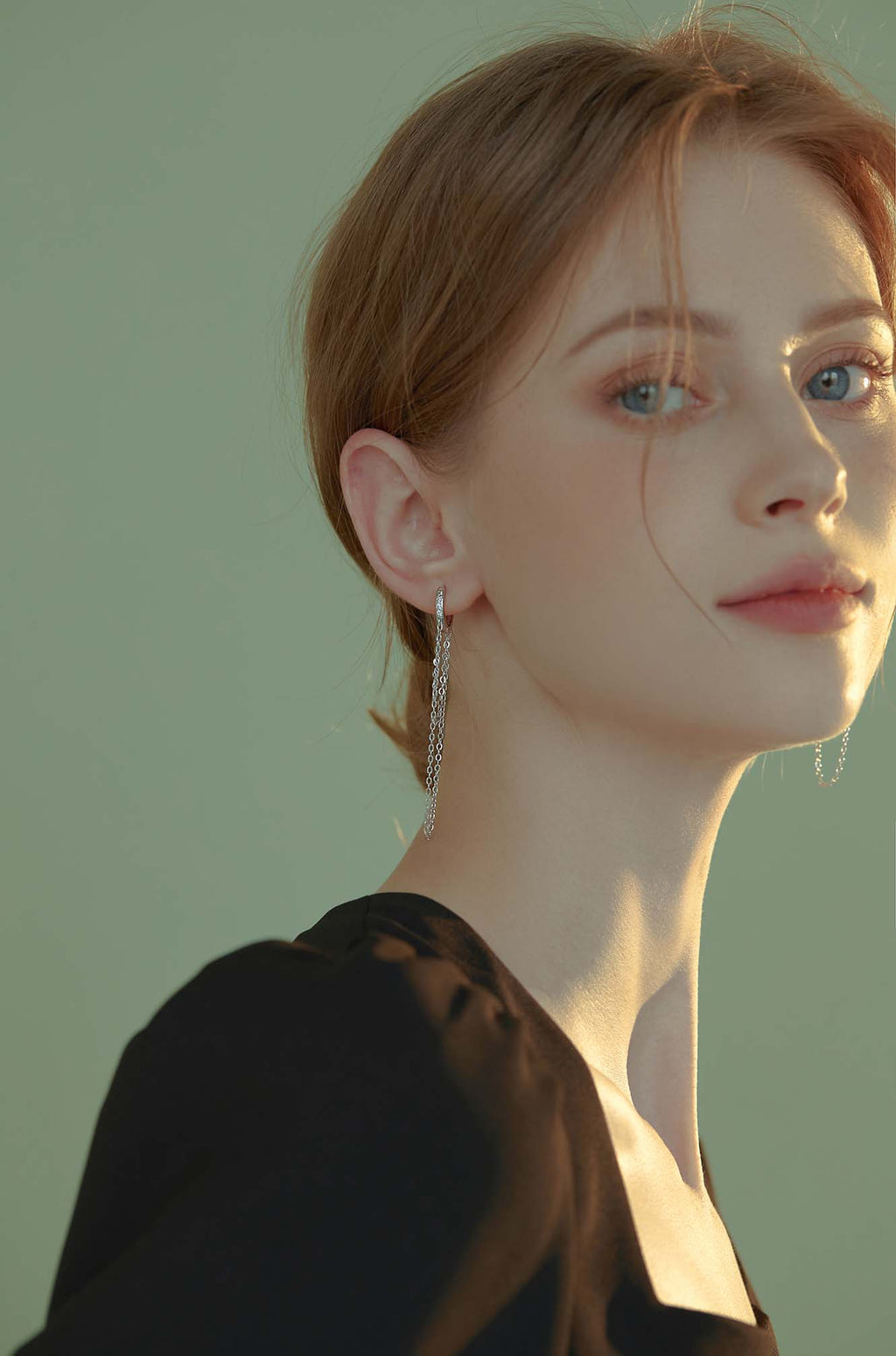 Huggie Chain Hoop Earrings
