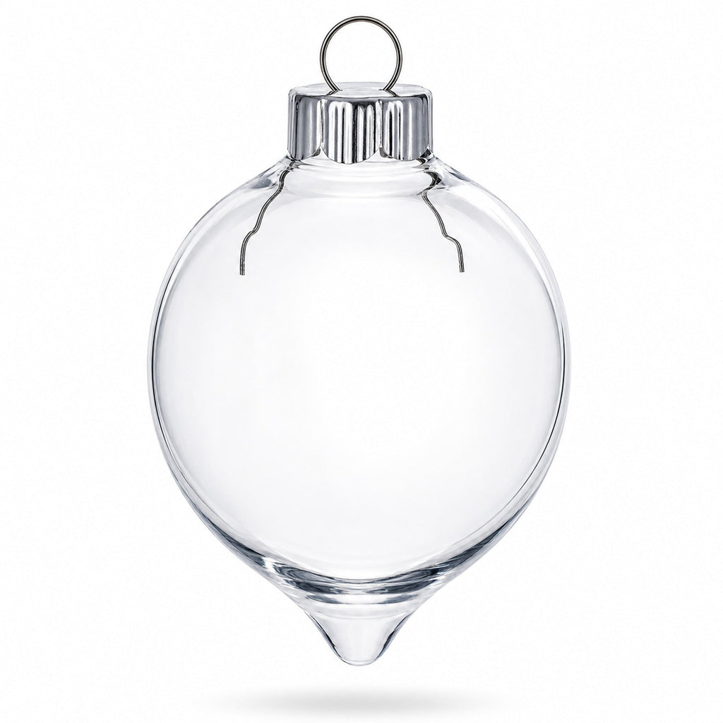 Set of 3 Clear Plastic Water Drop Christmas Ornaments 3.94 Inches