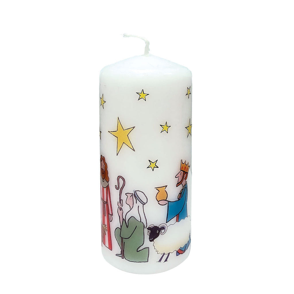 Christmas Nativity Pillar Candle