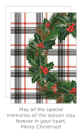 Wonders of Winter Collection – Plaid Holly Wreath