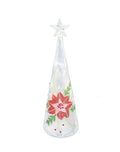 LED Glass Poinsettia Tree - Medium