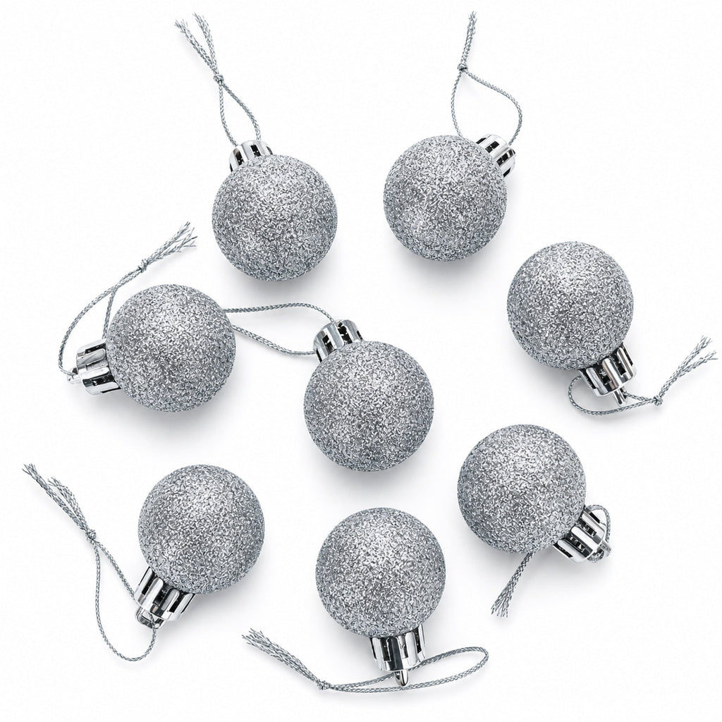 Set of 44 Multicolored Plastic Mini Ball Christmas Ornaments