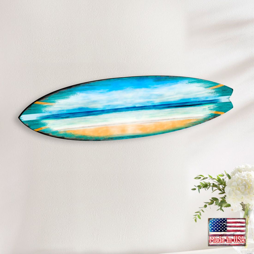 Ocean Surfboard Coastal Door Art by G. DeBrekht - Coastal Holiday Decor - 8490102HS