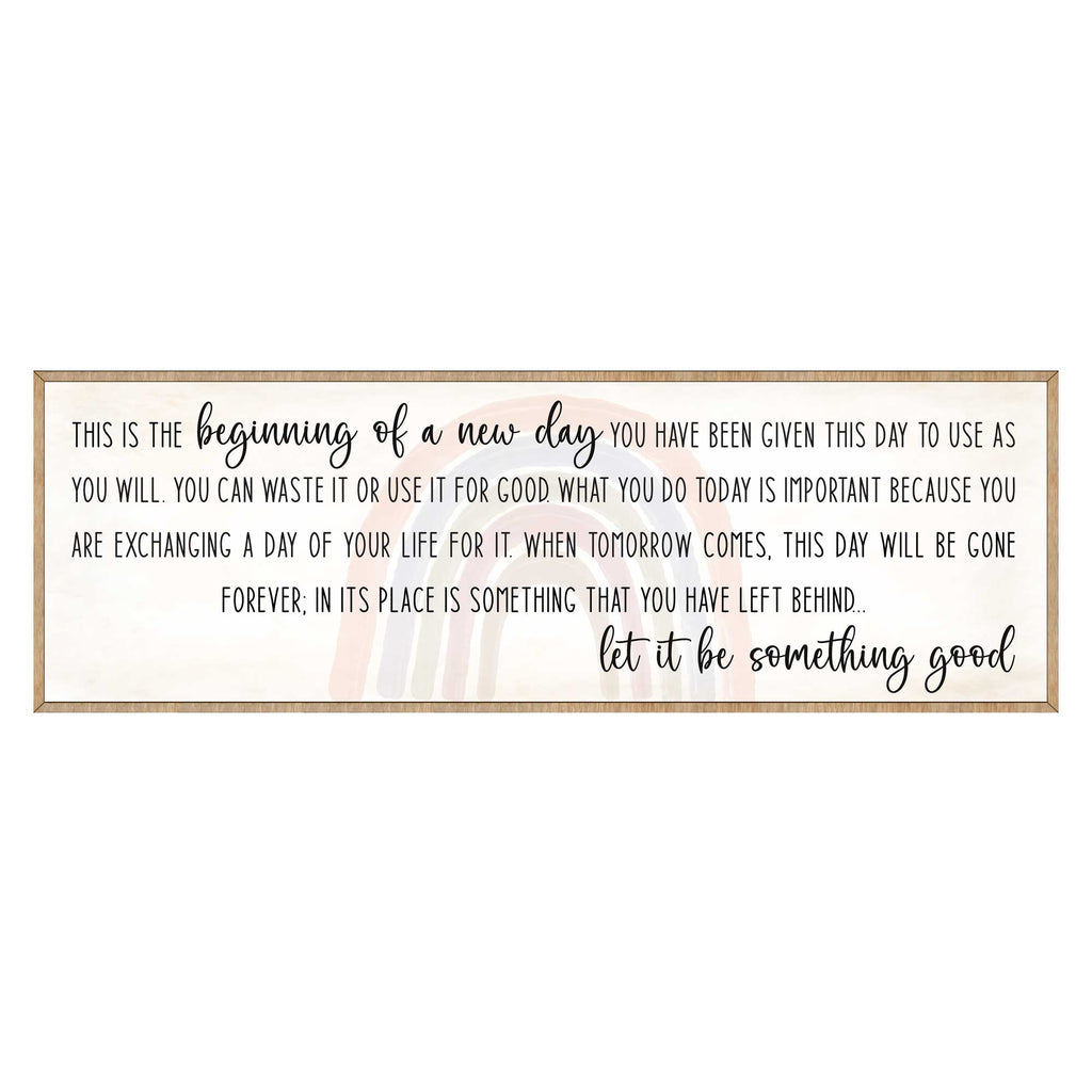 The Beginning of a New Day - Wooden Inspirational décor - Wooden Motivational home décor - Farmhouse Wall Art - 310312