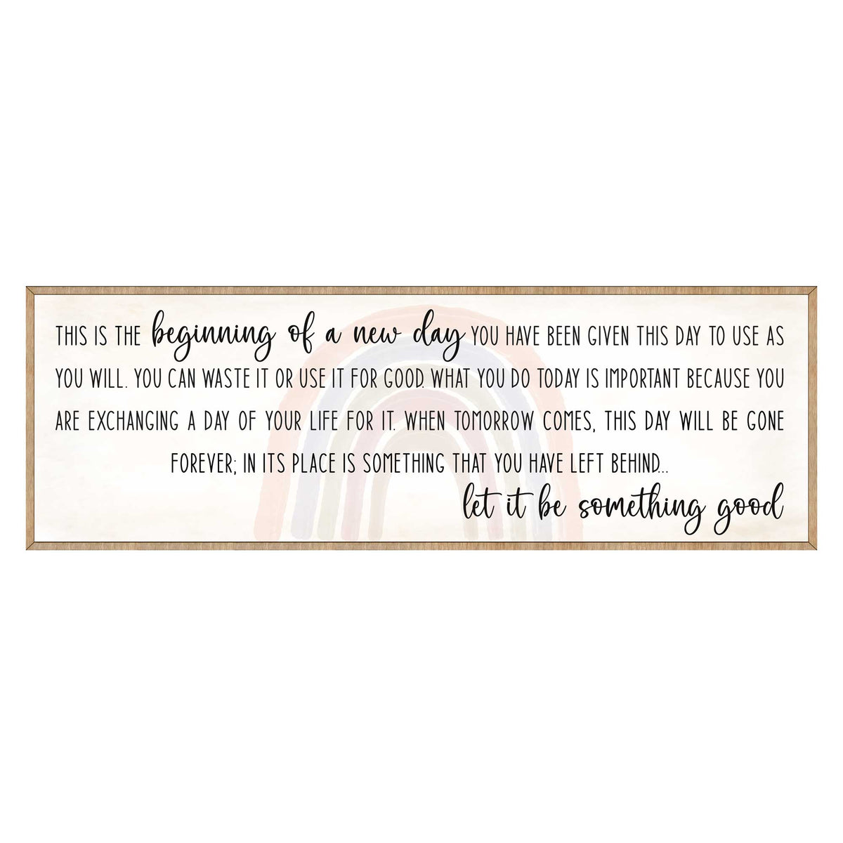 The Beginning of a New Day - Wooden Inspirational décor - Wooden Motivational home décor - Farmhouse Wall Art - 310312