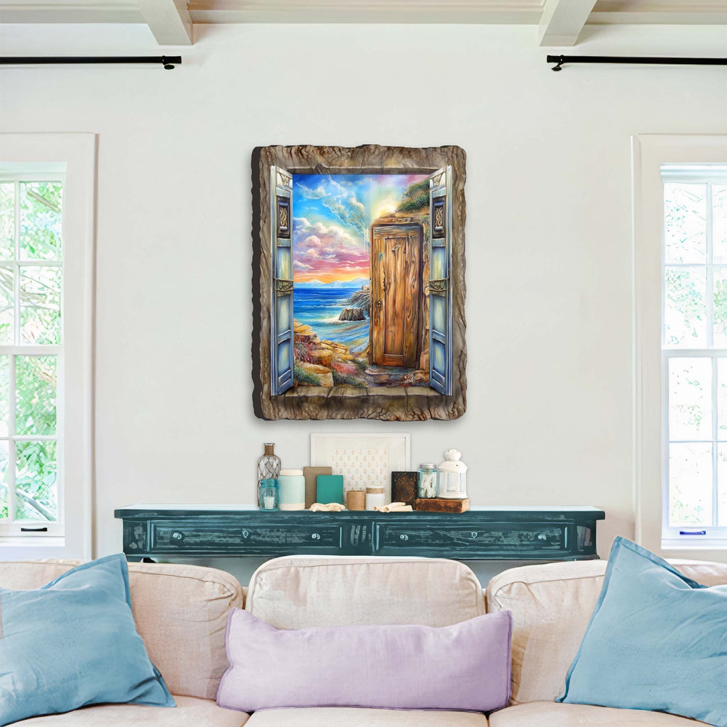 Coastal Serenity Window Wall Art by G. DeBrekht Coastal Decor - 8492106W