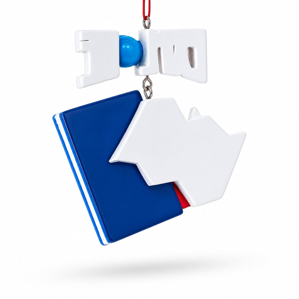 Travel The World USA Passport Resin Christmas Ornament