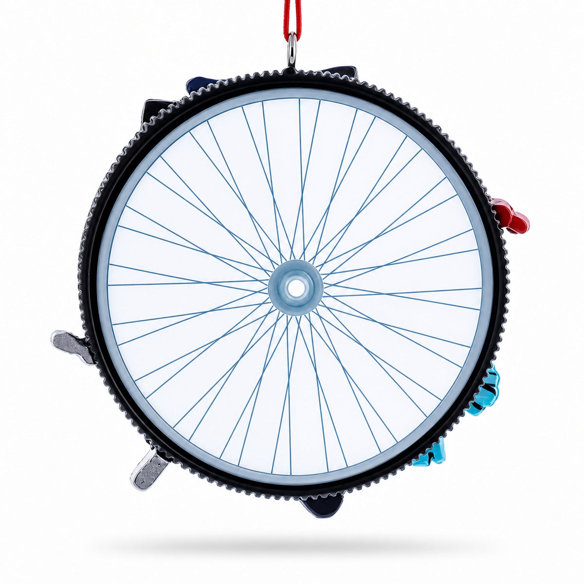 Cycling Born To Ride Bicycle Gear Resin Christmas Ornament