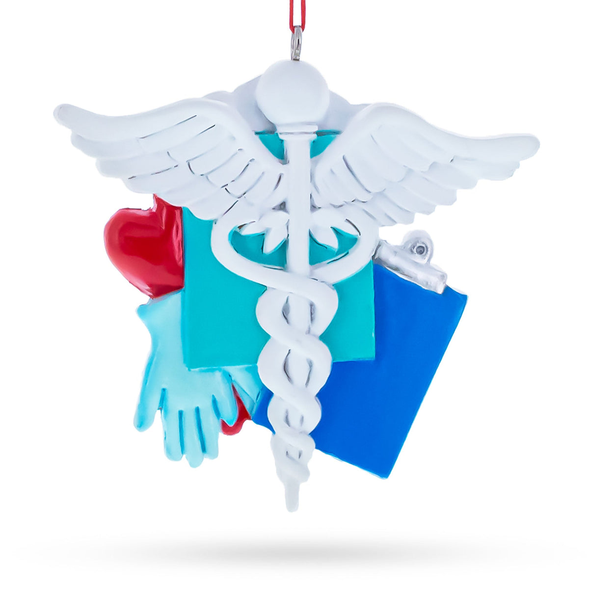 Healthcare Professional Caring Hands And Heart Resin Christmas Ornament