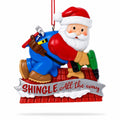 Santa Handyman Roofer Shingle All The Way Resin Christmas Ornament
