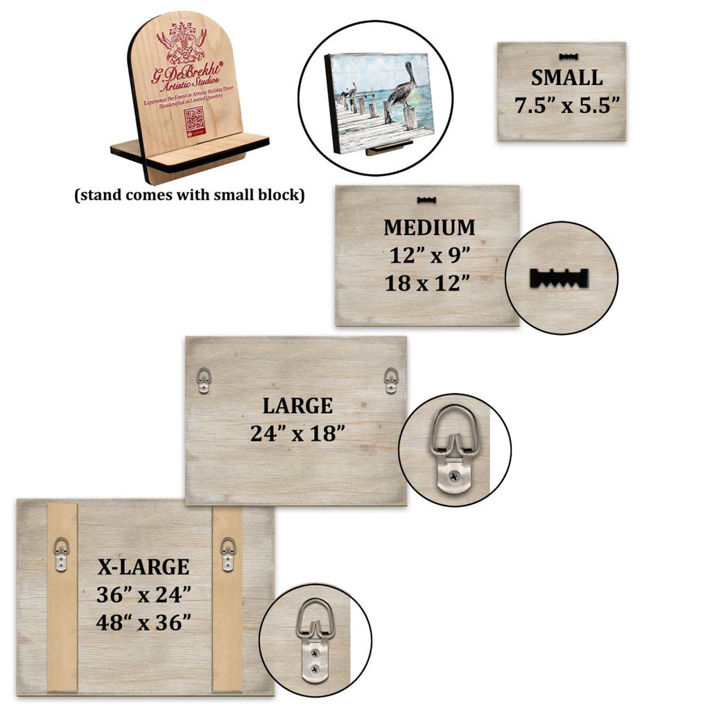 Christmas Lane Wooden Wall Art by D. Gelsinger - Christmas Santa Snowman Decor - 95674B-DG