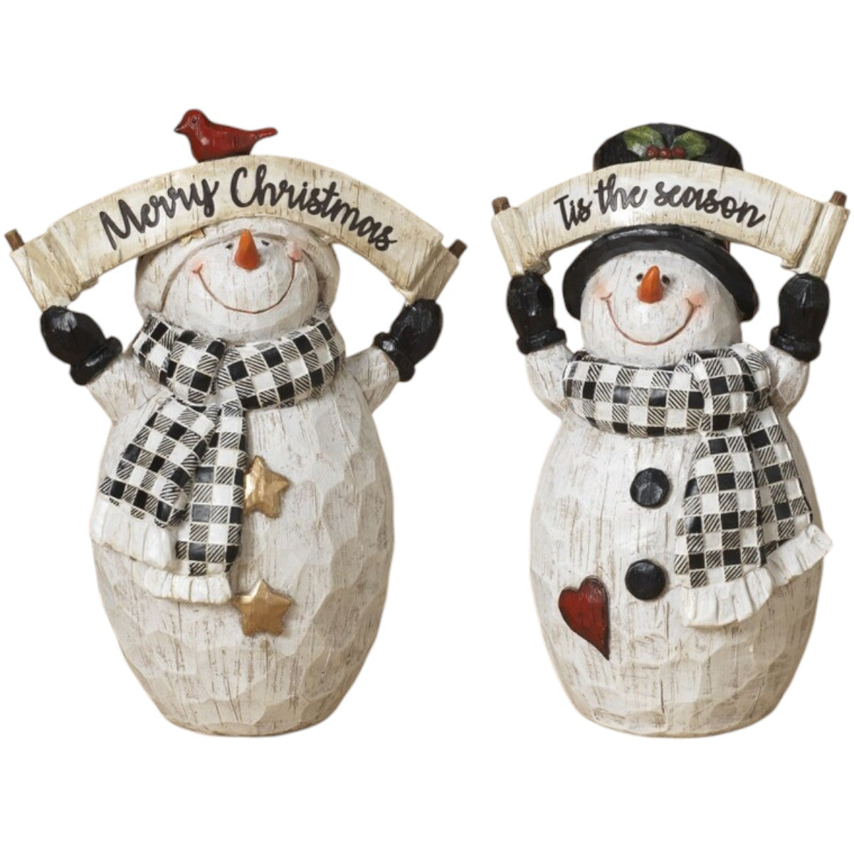 Cheerful Snowman Figurine -