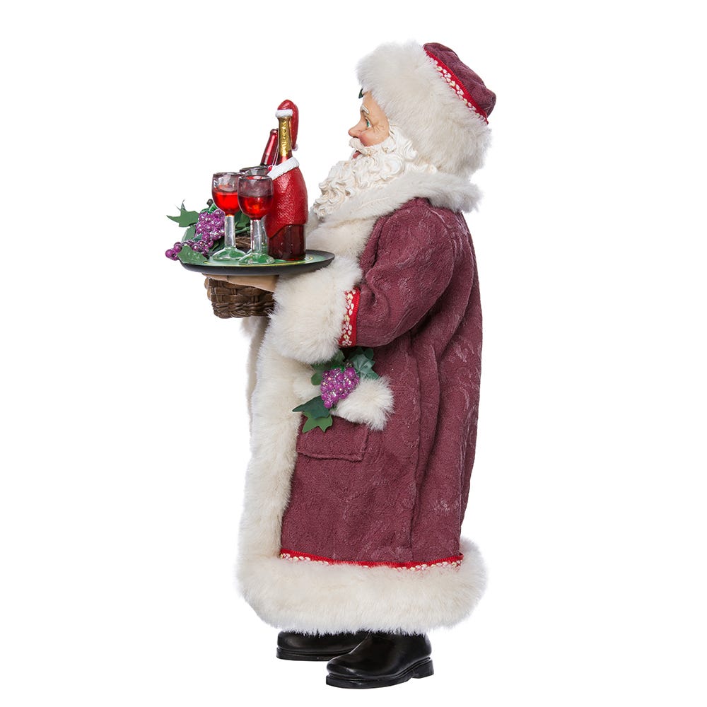 Wine Holding Santa - Fabriche 11 Inch