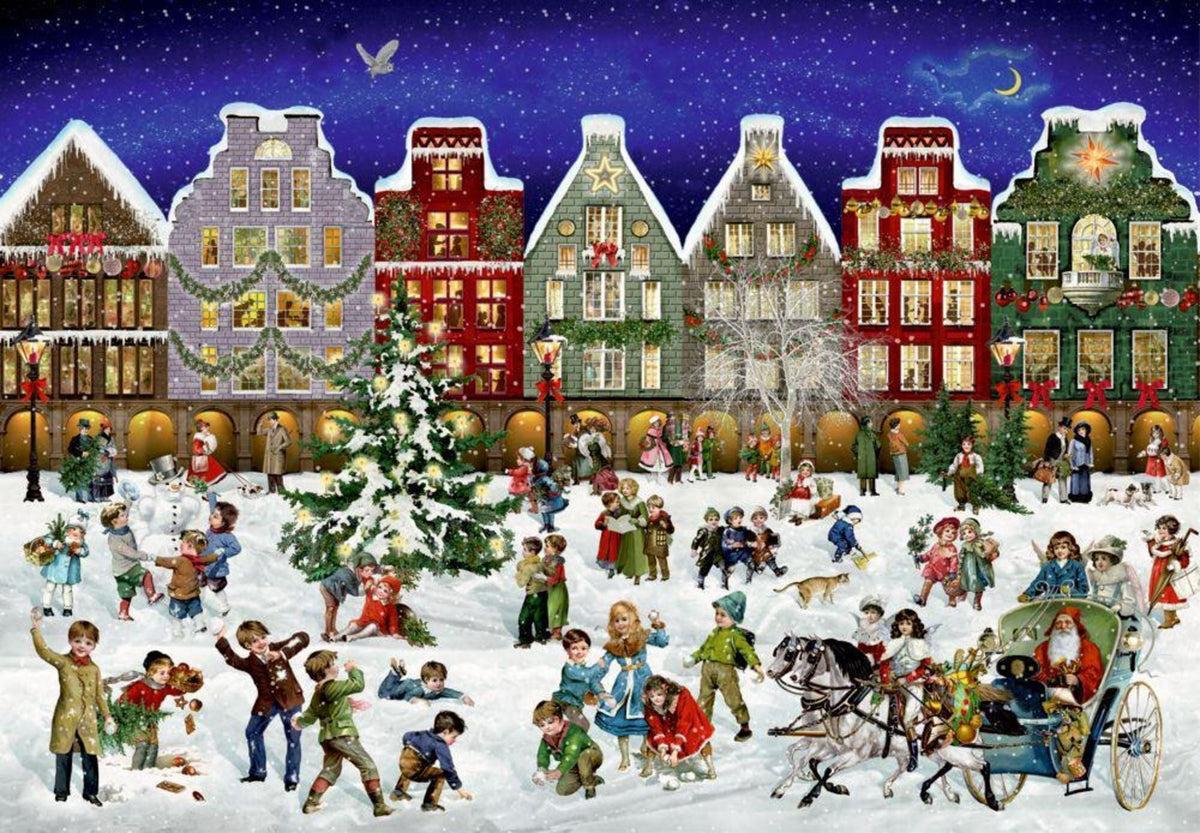 Winter Evening In the Town - Jigsaw Puzzle Advent Calendar