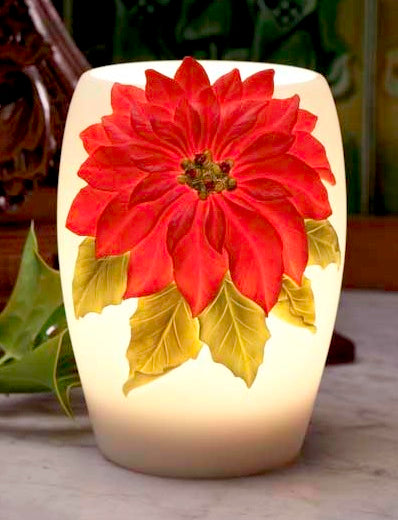 Red Poinsettia Night Lamp