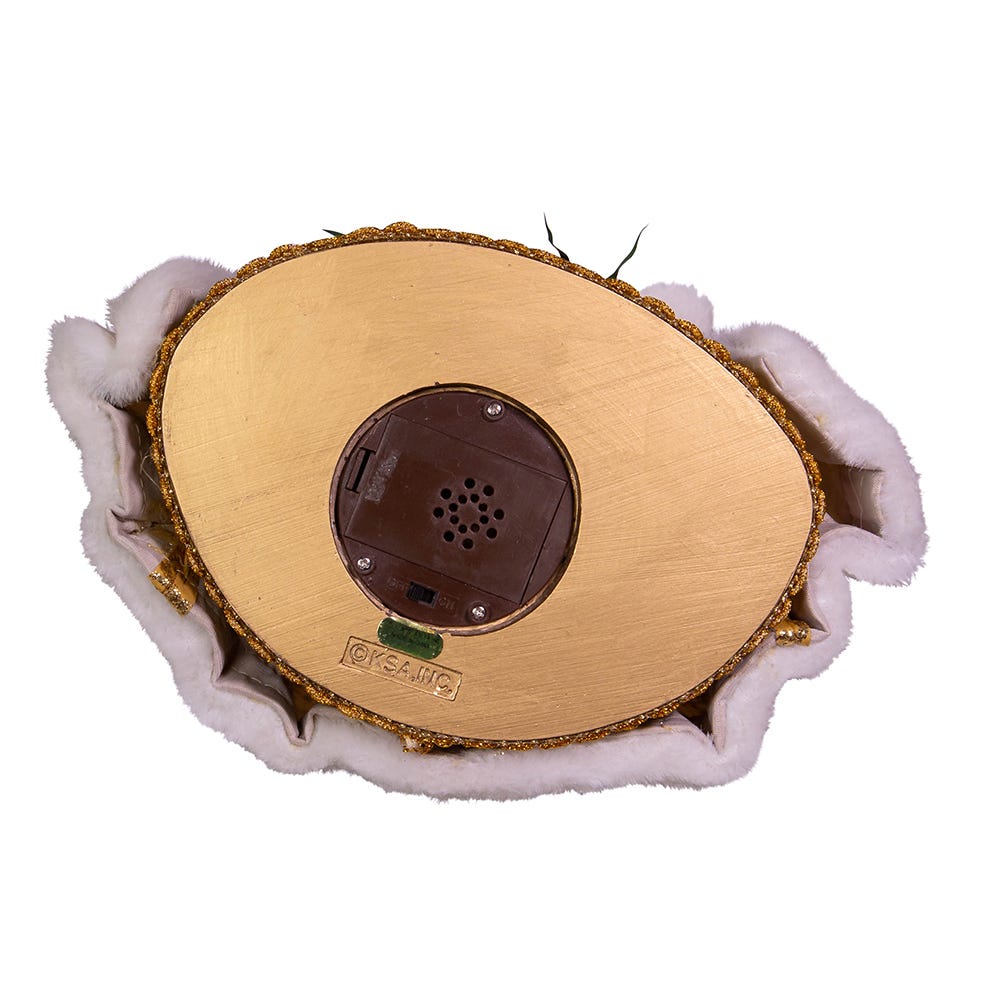 Battery-Operated LED Fabriche Nativity Santa