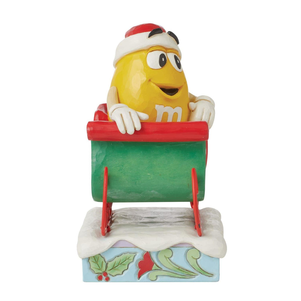 M&M'S Yellow Character in Sleigh Figurine